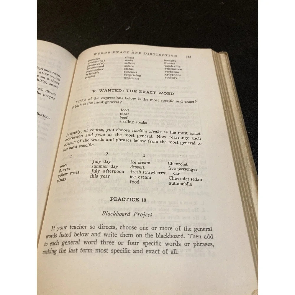 Enjoying English 11 Vtg Text Book Wolfe Grammar Spelling Language Art School Old